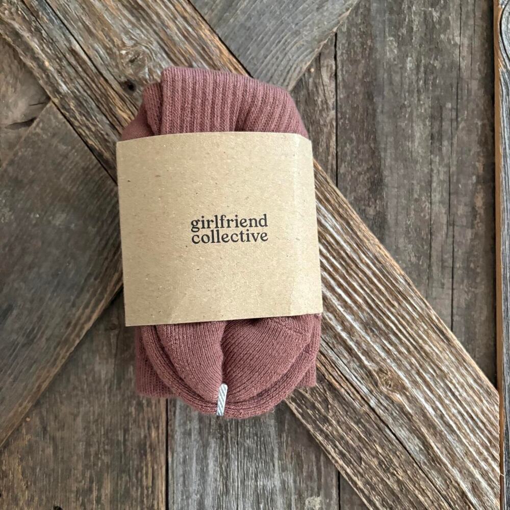 Girlfriend collective pink socks sustainable